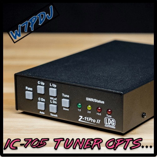 IC-705 Antenna Tuner Options LDG Z-11ProII